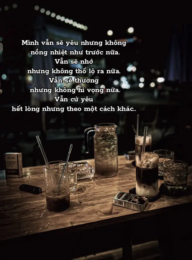 Mình vẫn sẽ yêu nhưng không nồng nhiệt như trước nữa. Vẫn sẽ nhớ nhưng không thổ lộ ra nữa. Vẫn sẽ thương nhưng không hi vọng nữa. Vẫn cứ yêu hết lòng nhưng theo một cách khác..#anhluanstory079 #captionhay #tamtrang 