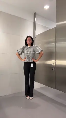 this top is making its appearance again  top @Nati Boutique  shirt @reformation  pants @Aritzia  heels @TJ Maxx  #corporateoutfit #outfit #OOTD #officewear #officeoutfit 