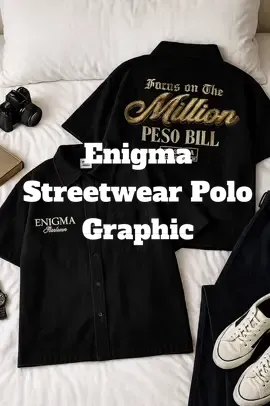 Enigma Streetwear Polo Graphic perfect for STREETWEAR #enigma #streatwear #graphicpolo #poloshirt #polo 