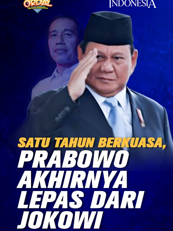 Setahun Berkuasa, Prabowo Akhirnya Lepas Dari Jokowi Presiden Prabowo Subianto genap satu tahun memerintah negeri ini. Banyak capaian dalam memimpin Indonesia bersama Wapres Gibran Rakabuming Raka, tapi tak sedikit pula yang belum tersentuh. Banyak janji dan program yang telah coba ditunaikan, tapi tak sedikit yang masih sekadar menjadi angan-angan. Makan Bergizi Gratis, misalnya. Koperasi Merah Putih dan Sekolah Rakyat, umpamanya. Meski masih diwarnai kekurangan, program-program itu semakin gencar dilaksanakan. Ada yang puas atau yang kecewa. Itulah persepsi publik terhadap kinerja satu tahun Prabowo-Gibran. Ada survei yang menunjukkan tingkat kepuasan rakyat nyaris 80%, namun juga ada sigi yang memberikan nilai 3 dari 10. Biarkan rakyat punya sikap dan penilaian. #prabowosubianto #jokowidodo #jokowi  https://www.youtube.com/watch?v=GZMRSOSRXeE&t=559s