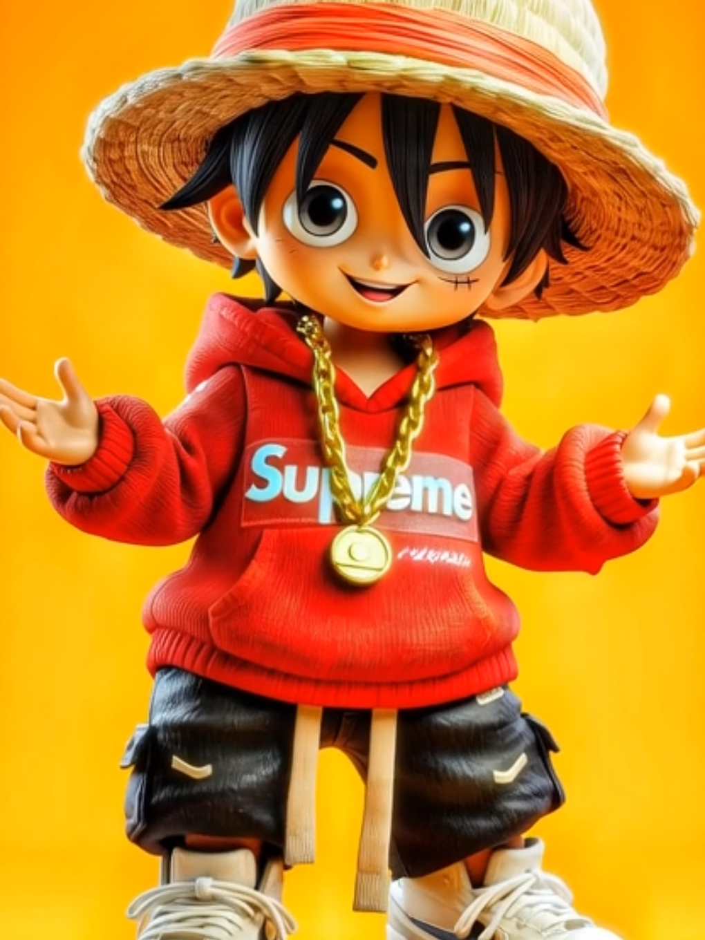 Cute Luffy from One Piece Anime Live Wallpaper  #anime #livewallpaper #aiart #luffy #oncepiece 