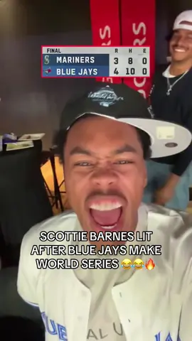 SCOTTIE & RAPTORS HYPED FOR BLUE JAYS 😭😤 (@Raptors) #MLB #baseball #toronto #bluejays #scottiebarnes 