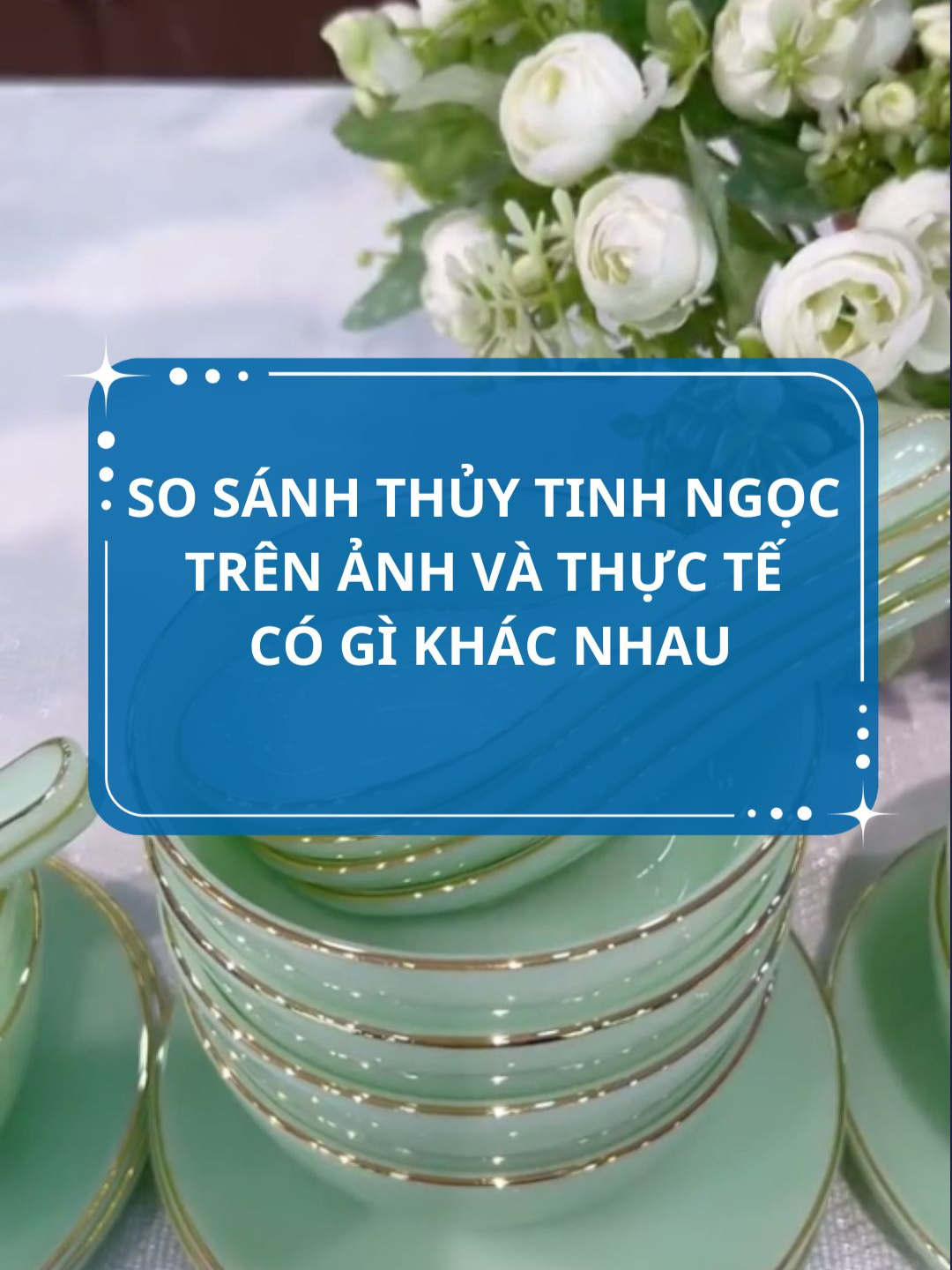 So sánh Thủy Tinh Ngọc trên ảnh và thực tế có gì khác nhau??? #thuytinhngoc #vienmavang22k #hangchinhhang #boamchen #bobatdia #batdiadep #batdia #sacmaungoc #quatangdoanhnghiep #phongthuy