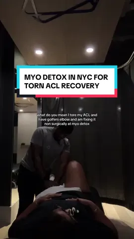 if you have an injury I can’t recommend myo detox enough i’m futureproofing my body - code ARIANA50 #nyc #nycfitness #physicaltherapy #acl #golferselbow 