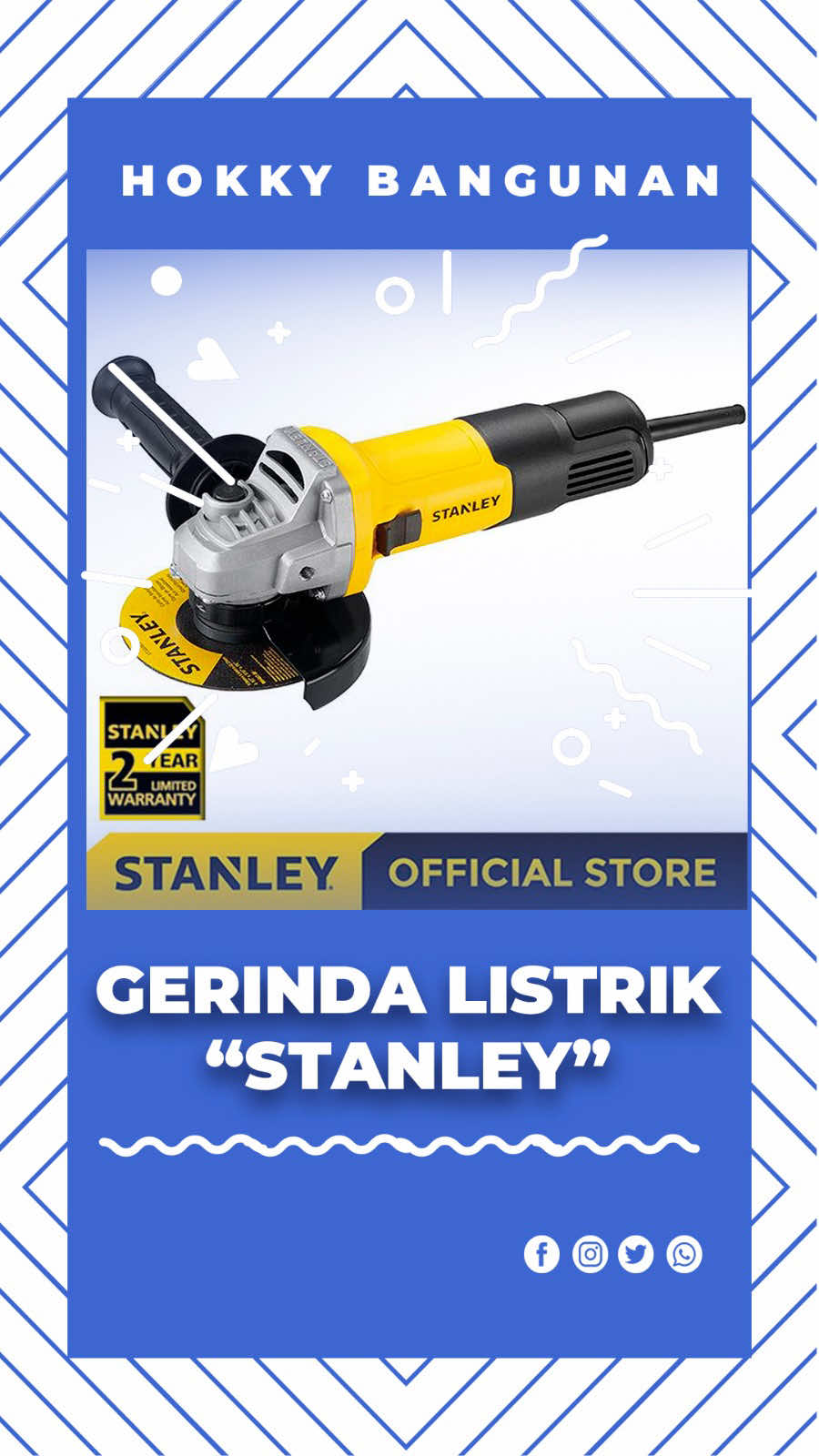 Pekerjaan berat? Gerinda Stanley jawabannya. 🔥 Power nendang, hasil rapi, tangan tetap nyaman. Buat kamu yang kerja di lapangan atau hobi pertukangan — ini alat yang harus kamu punya! Yuk, upgrade alat kerjamu sekarang 💪 #GerindaListrik #StanleyIndonesia #alatpertukangan #fyp #tokobangunan 