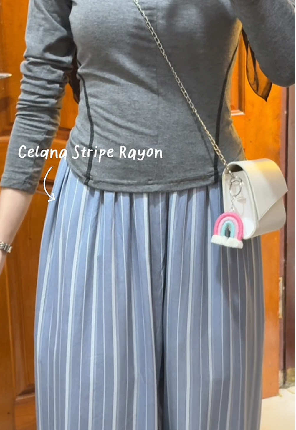 Bb/Tb:40/150 ☝🏻 plisss ini celana juga cakep bgt buat ootd an mahhh😍💗😗🎀 #celanastripe #kallyoutfit #fyp #ootdfashion 