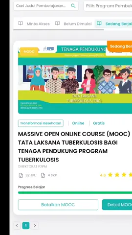 KUNCI JAWABAN MASSIVE OPEN ONLINE COURSE (MOOC) TATA LAKSANA TUBERKULOSIS BAGI TENAGA PENDUKUNG PROGRAM TUBERKULOSIS #satusehatkemenkes #mooctuberkulosis #fyppppppppppppppppppppppp #skpkemenkes #plataransehat