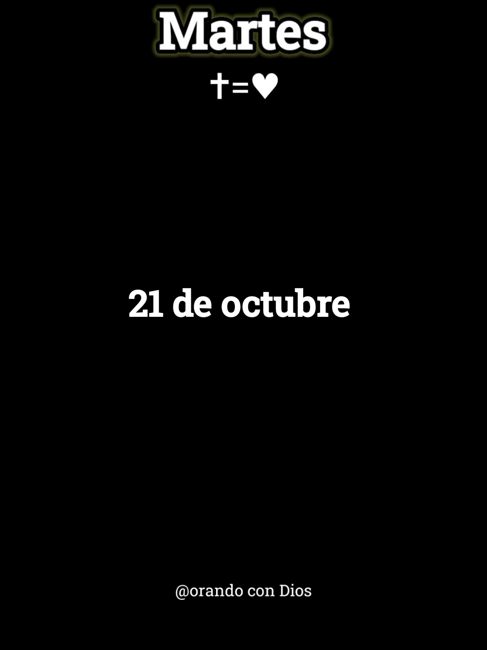 Dios hoy es martes padre, te agradezco por un nuevo día que me concedes, lleno de oportunidades, gracias por tu cuidado mientras dormía y por despertarme con fuerzas para enfrentar este nuevo día, pongo en tus manos todo lo que haré hoy en el nombre de Jesús Amén #oraciondelamañana #Octubre #oracionespoderosas #oracion 
