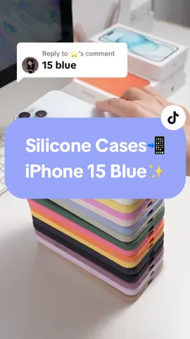 Replying to @⭐️ iPhone 15 blue silicone cases collection 🙌🏻 Link in bio ✨What color would you choose?? #ornarto #phonecase #iphone15 #caseaesthetic #fyp 