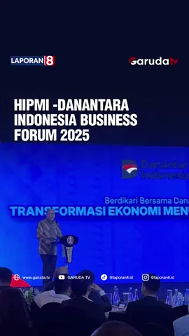 HIPMI bersama Danantara menggelar Indonesia Business Forum 2025, sebuah forum strategis yang mempertemukan para pemimpin dari pemerintah, swasta, dan pengusaha muda. Forum ini membahas arah baru transformasi ekonomi Indonesia menuju Indonesia Emas 2045. Laporan  Tim Garuda TV. Caption | Admin: Filda #garudatv #laporan8 #HIPMI #Danantara #BusinessForum #Ekonomi