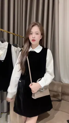 Set váy nhung mix smi ❤️#xuhuongtiktok #linhanhstore #thoitrangnu 