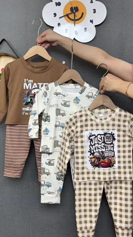 Set bộ thu đông dài tay chất cotton mềm mịn in hình dễ thương cho bé trai 8 đến 20 kg🥰🥰#xuhuong #thoitrangtreem #quanaotreem #bothudongchobe #Tiemnhana 