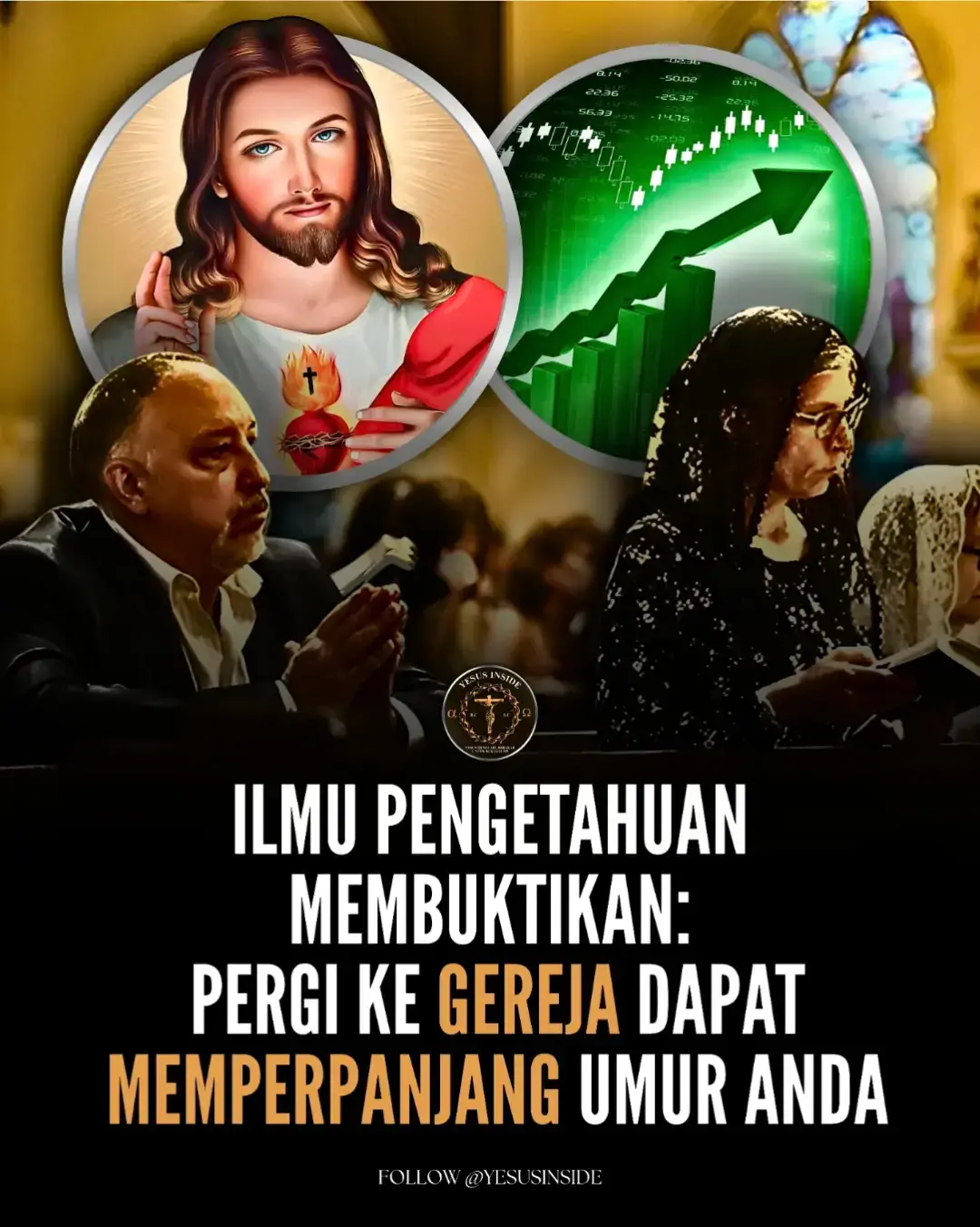 Menemukan bahwa mereka yang menghadiri ibadah agama lebih dari sekali seminggu memiliki risiko kematian 33% lebih rendah selama 16 tahun. Studi lain dari Ohio State yang menganalisis obituari menemukan bahwa individu religius hidup 6,5 hingga 9,5 tahun lebih lama secara rata-rata. Ini bukan sekadar tentang kepercayaan, tapi tentang kebersamaan. Beribadah dalam komunitas memberikan struktur, tujuan, kedamaian, dan tanggung jawab. #yesus #christianity #menarik #studi