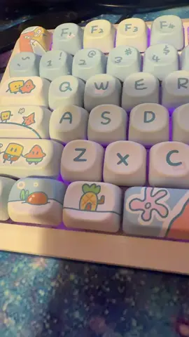 Get this awesome SpongeBob keyboard while it’s still in stock orange cart down below #spongebob #keycaps #musthaves #viral #tiktokshop 