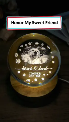This memorial lamp brings comfort and peace to my home 💖 #wanderprints #personalized #gifts #giftformemorial #giftfordoglovers