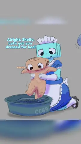 Baby Shelly! [art by Cringeculture on X] #fruitcake #moonberry #shellvision #moonflowerbl #dandyworld 