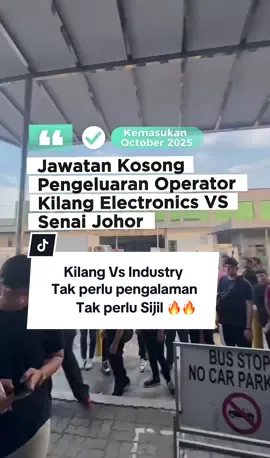 JAWATAN KOSONG KILANG VS INDUSTRY ELECTRONICS SENAI JOHOR Operator Pengeluara under company Interview harini esok terus bekerja!! Gaji sehingga RM2,700++ Berminat? 017-9717874 - Arif #jawatankosong #kerjakilang #kerjakosong #jobsearch #jawatankosongjohor 