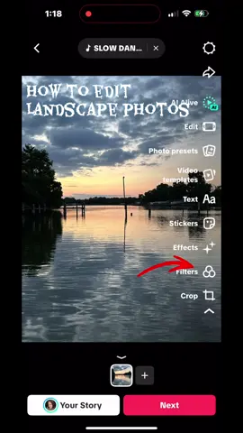 How to edit landscape/sunset/sunrise photos. I chose the photo I wanted with the music and then screen recorded how to do it for example, then posted the video. You can just do it and post without doing that. I just wanted to show exactly how to do it. #sunset #photographer #energy #skywatcher #nature 