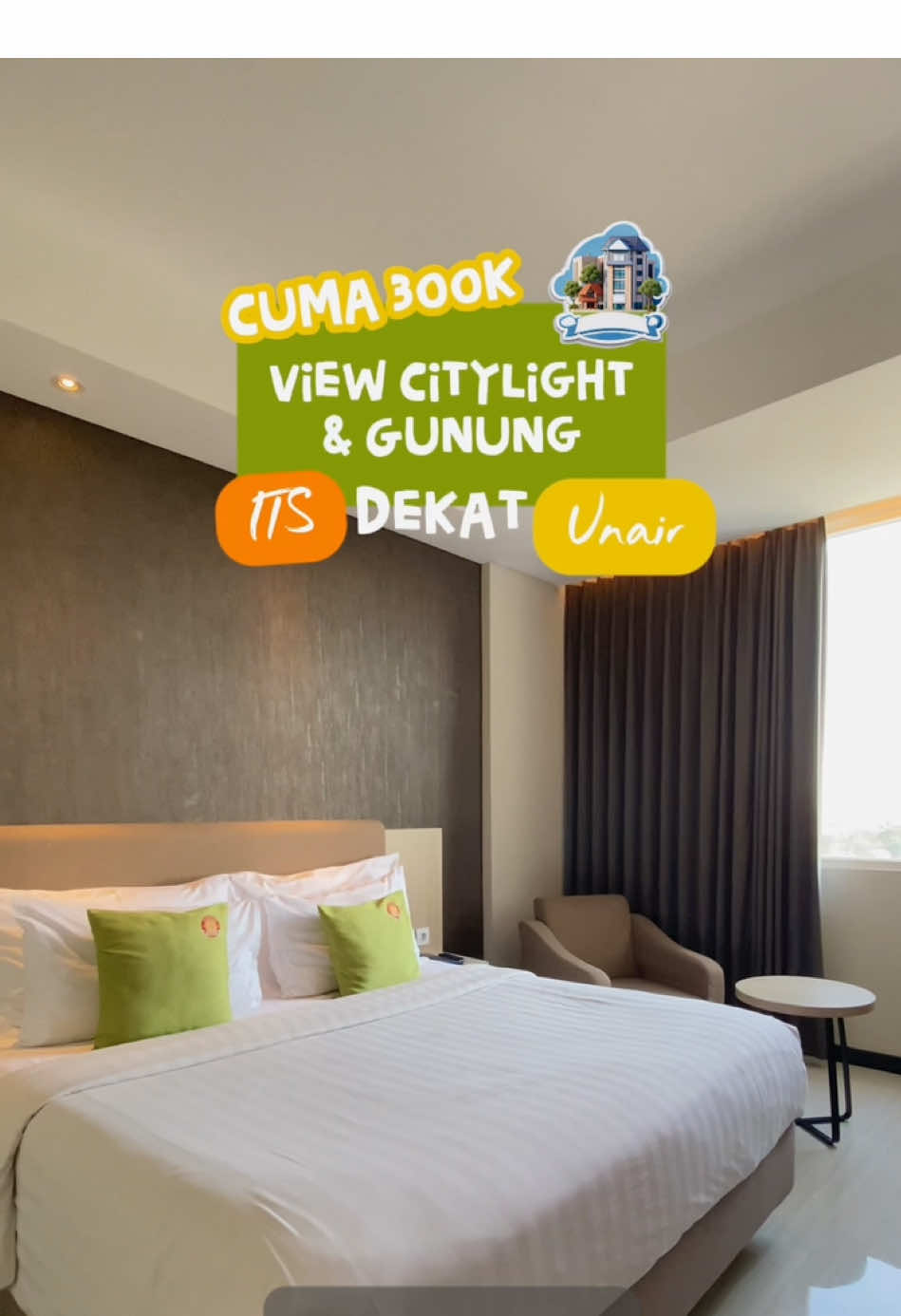 Cuma 300k uda bisa nginep di hotel nyaman ini. Viewnya juga cantik, juga dapet view gunung kalo kamu beruntung🤫  Staycation sekarang yuk, klik lokasi hijau di vt ini buat dapet special price🤩 @Dafam Pacific Caesar  #hotelsurabaya #pacificcaesarsurabaya #staycationsurabaya #exploresurabaya #dafampacificcaesarsurabaya 