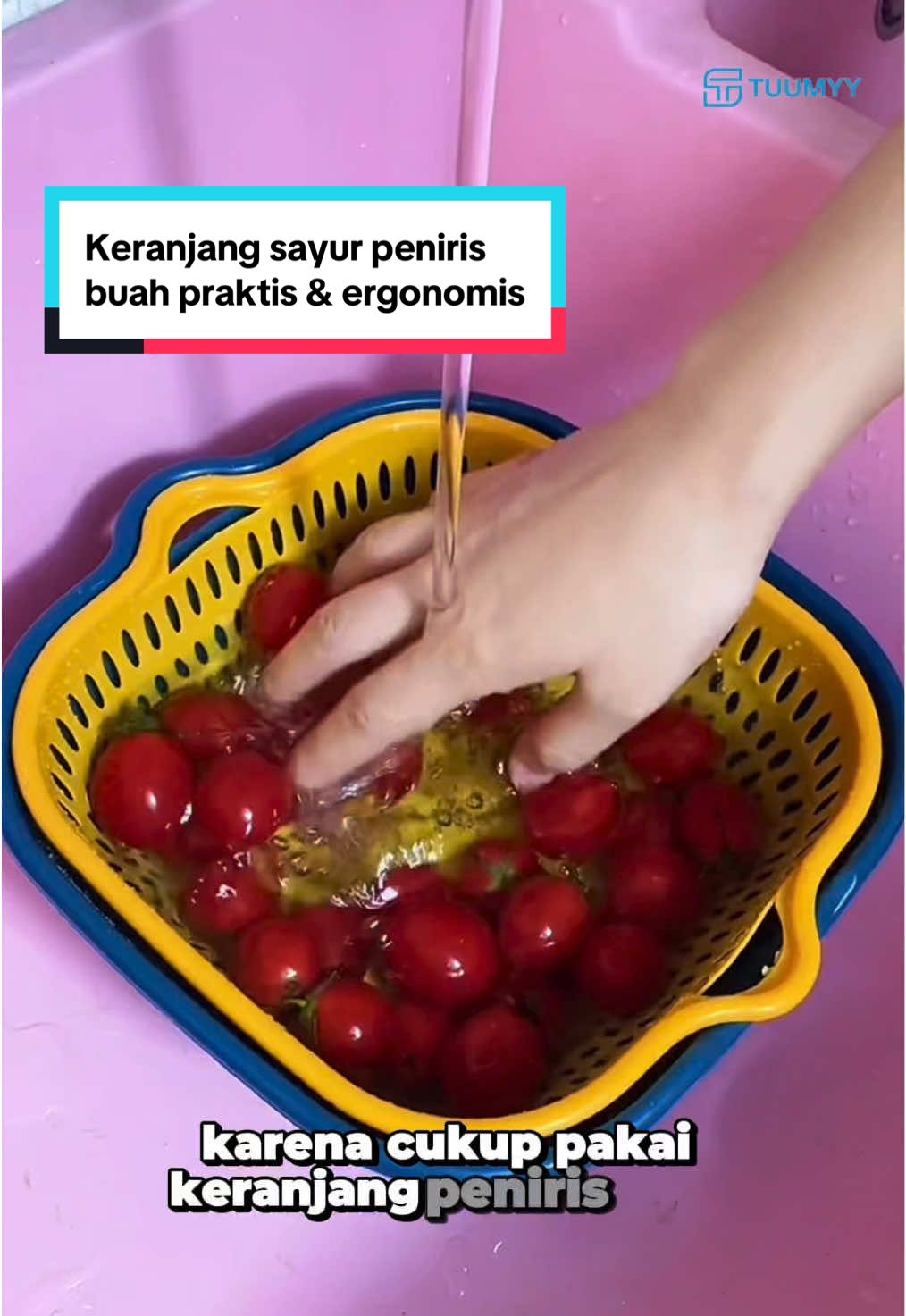 Keranjang sayur peniris buah praktis & ergonomis#tuumyyindonesia#keranjangpeniris#keranjangbuah#keranjangsayur#fyp 