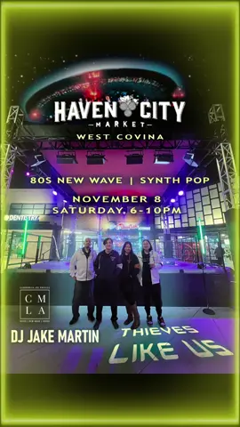Performing again at Haven City Market West Covina CA #havencitymarket #80snewwave #livemusic #synthpop #coverband 