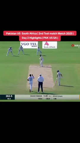 Pakistan VS  South Africa | 2nd Test match Match 2025 | Day 2 Highlights | PAK VS SA | #cricketlover #Foryoupage #pakvssa #testmatch2025 #Highlights 