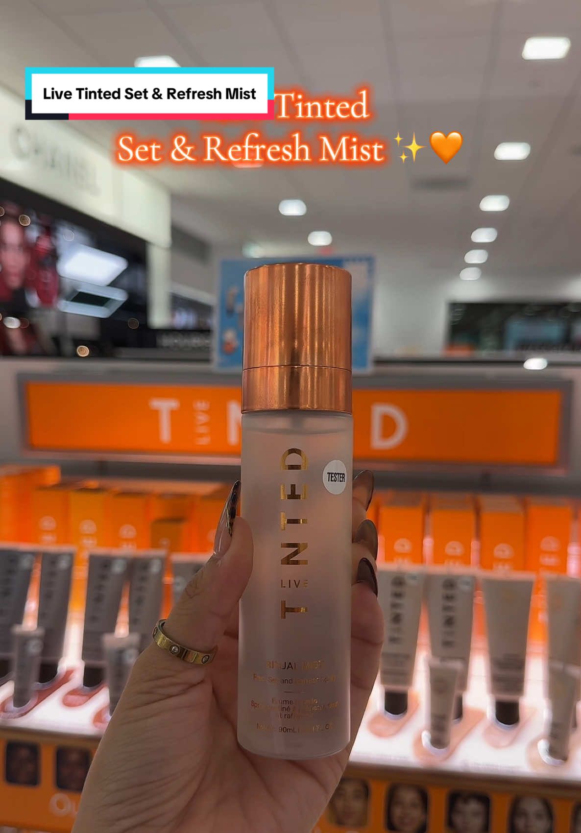 @livetinted set & refresh mist at @Ulta Beauty ✨🧡  #livetinted #settingspray #ulta #ultabeauty #fatimarodarte6 