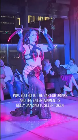 would you go back if you saw this at your local? 👀 #metalbellydance #bellydancer #sleeptoken #gothdance #gothicdance  @Sleep Token need a bellydancer? 👀🔥💃