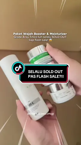 💥 Selalu jadi rebutan tiap flash sale! 💥 Paket Wajah Booster & Moisturizer Grade A by Tmco ini nggak pernah gagal bikin kulit cerah, lembap, dan glowing sehat cuma dalam hitungan hari! ✨ Nggak heran tiap restock langsung SOLD OUT! 😱 Yang telat checkout, cuma bisa gigit jari 😭 🔥 Buruan amankan sekarang sebelum kehabisan lagi — klik keranjang kuningmu sekarang juga! 💛 #gradeabytmco #hanyahariini #moisturizer #gradeabytmcoskincare #skincareroutine  