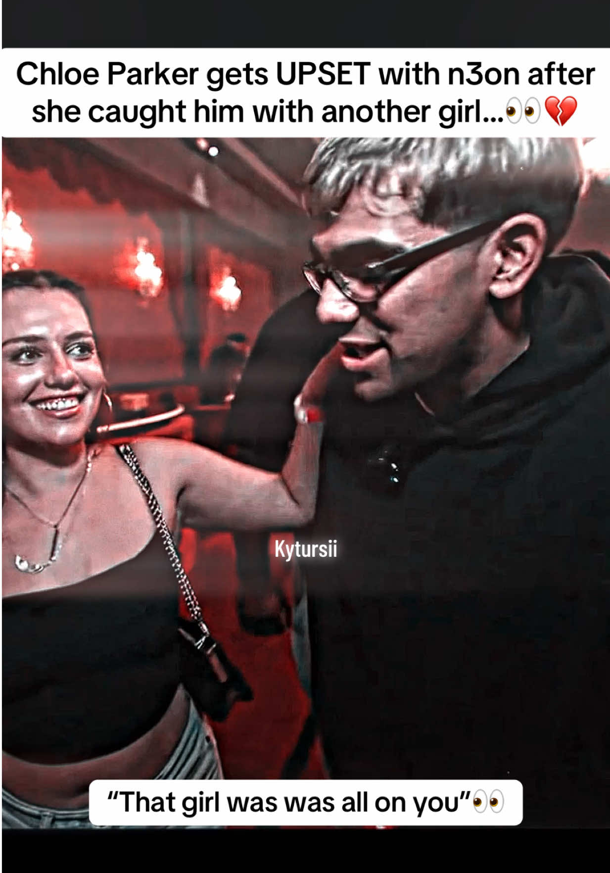 Chloe Parker gets UPSET with n3on after she caught him with another girl…👀💔#n3on #wow #fyp #chloeparker 