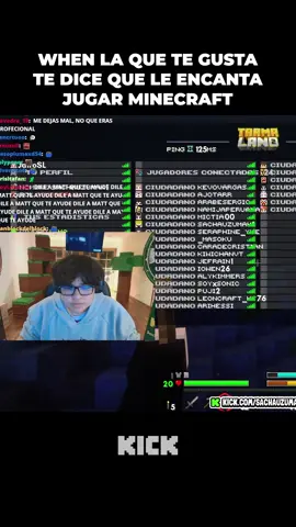 WHEN LA CHICA QUE TE GUSTA TE DICE QUE LE ENCANTA JUGAR MINECRAFT Redes Sociales 👉 Kick: sachauzumaki #sachauzumaki #sachauzumakiclips #kickperu  @sachauzumaki_
