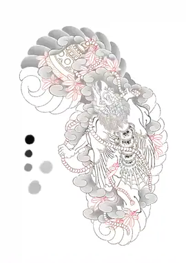 Hnay lại tập thiết kế tiếp 🔥 #tattoo #japanesetattoo