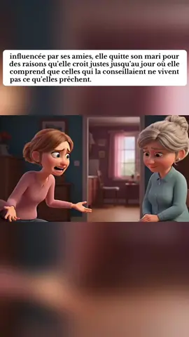 influencée par ses amies, elle quitte son mari pour des raisons qu’elle croit justes… jusqu’au jour où elle comprend que celles qui la conseillaient ne vivent pas ce qu’elles prêchent. #conseil #amour #couple #goviral #SmallBusiness 