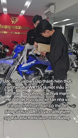 Ước mơ của bạn sắp thành hiện thực rồi! Yamaha WR155 là một mẫu xe thể thao đầy phong cách và mạnh mẽ. Với dịch vụ giao xe tận nhà và trả góp linh hoạt, bạn có thể dễ dàng sở hữu WR155 và trải nghiệm sự phấn khích khi lái xe trên đường.#34tinhthanh #giaoxetoanquoc #tragopxemay #DangKyXeMay #wr155 
