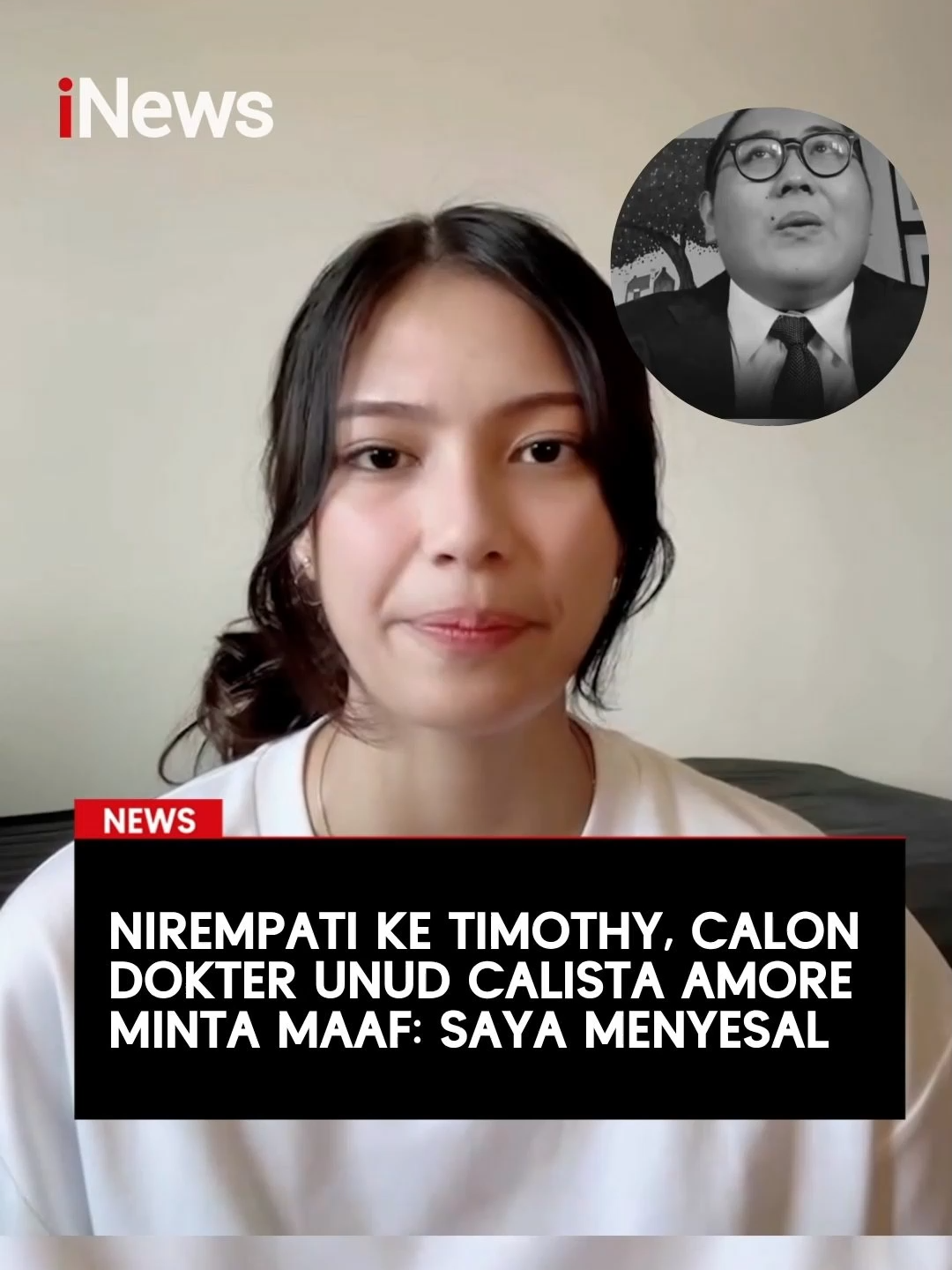 Mahasiswi Fakultas Kedokteran Universitas Udayana (Unud) Calista Amore Manurung akhirnya muncul dan meminta maaf atas komentar nirempati terhadap kematian Timothy Anugerah Saputra. Dengan suara bergetar, dia membuat video permintaan maaf ke publik. Calista menyampaikan penyesalan mendalam setelah menjadi sorotan akibat chat nirempati tentang kematian Timothy Anugerah Saputra, mahasiswa FISIP Unud yang diduga meninggal karena aksi perundungan (bullying). #TimothyAnugerah #CalistaAmore #UNUD #UniversitasUdayana