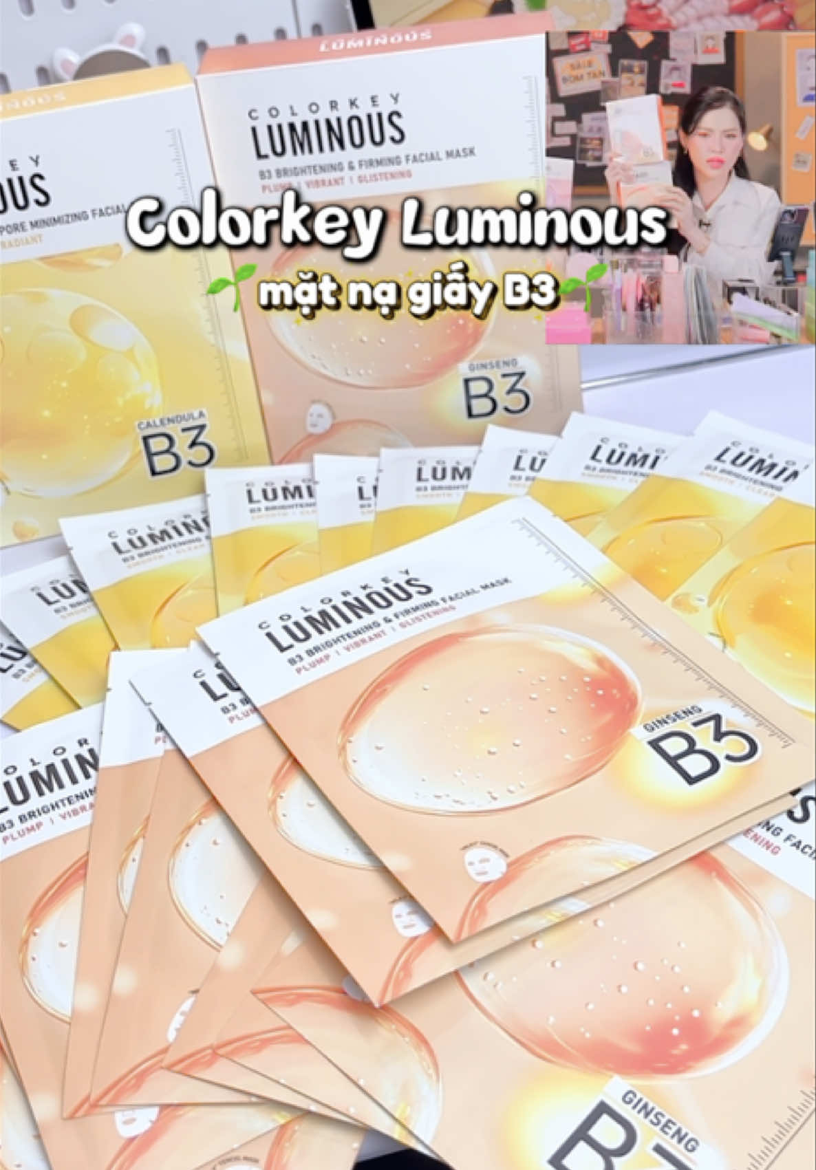 Mặt nạ giấy B3 COLORKEY LUMINOUS ✨#colorkeyluminous #matnab3 #masksangda #fyp #xuhuong 