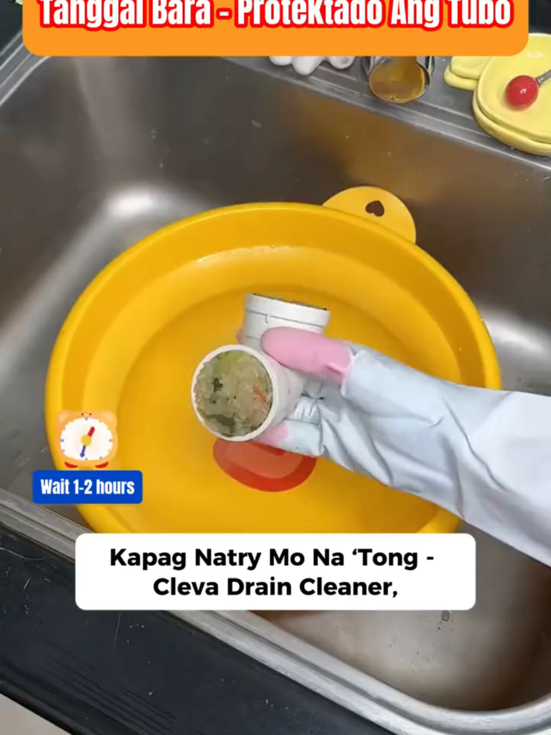 Grabe! Itong maliit na sachet, pinalitan na si tubero! 😱 #draincleaner #uncloggingdrains #clogs #clogged