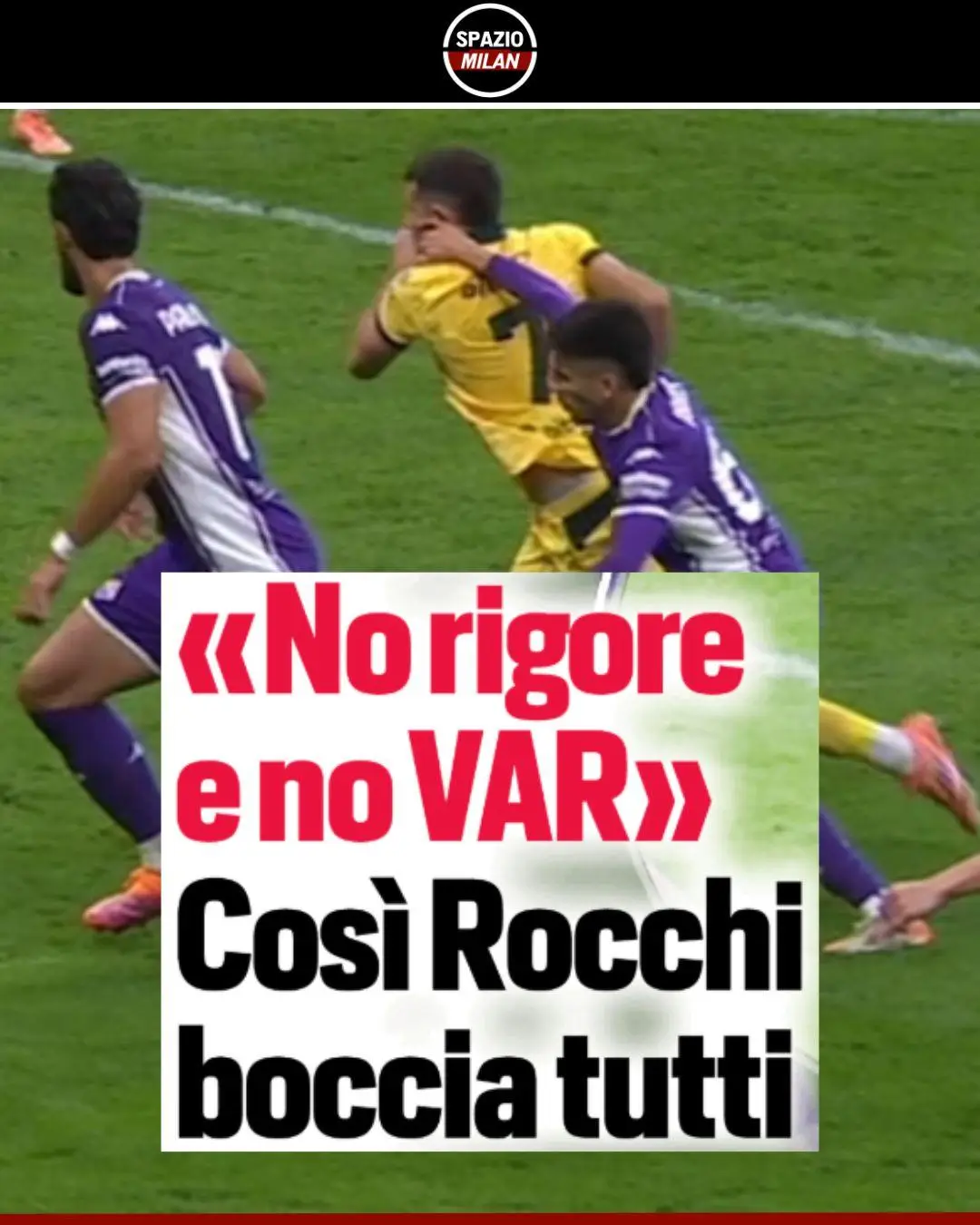 Il rigore concesso al Milan è un errore di arbitro e VAR❗ Il Corriere dello Sport sottolinea che il designatore AIA fermerà Marinelli e Abisso per la decisione sul contatto tra Parisi e Gimenez, che ha portato al rigore segnato da Leao 😯 #MilanFiorentina #SpazioMilan