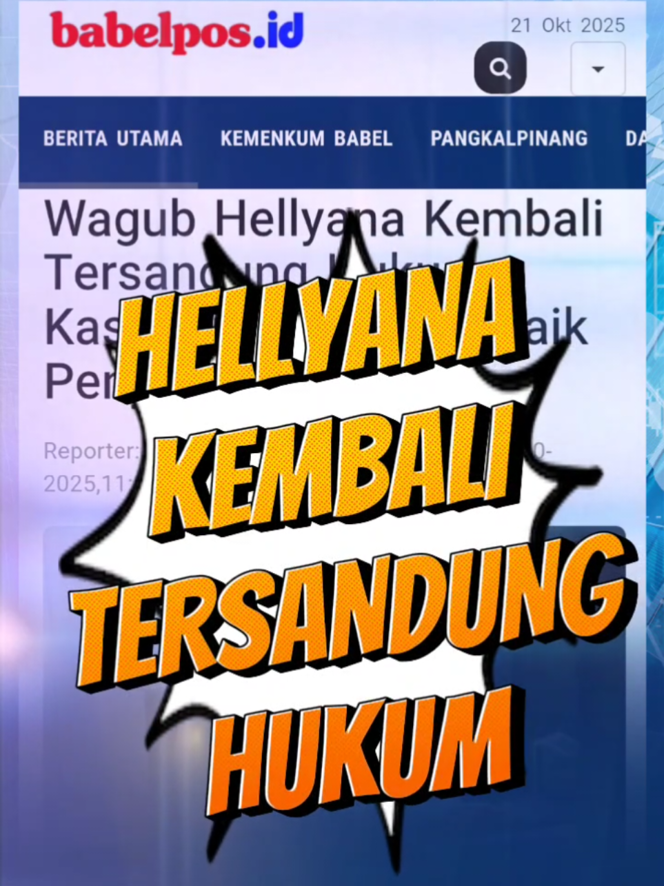Wagub Hellyana Kembali Tersandung Hukum, Kasus Ijazah Palsu Naik Penyidikan BABELPOS.ID - Setelah jadi tersangka penipuan, Wagub Bangka Belitung (Babel), Hellyana kembali dihadapkan persoalan hukum. Dugaan kasus ijazah palsunya naik ke penyidikan.  Jika kasus penipuan ditangani Polda Babel, kasus ijazah palsu ditangani oleh Direktorat Tipidum Bareskrim Mabes Polri. Pemberitahuan penyidikan itu ditandatangani oleh Dirtipidum Brigjend Pol Djuhandono Raharjo Puro. Dengan SP.Sidik/S-1.1/892.2a/X/2025 Dittipidum/Bareskrim tanggal 17 Oktober 2025. Hellyana diduga melakukan tindak pidana pemalsuan surat dan/atau pemalsuan akta autentik dan/atau penggunaan gelar akademik yang diduga tidak benar sebagaimana dimaksud dalam pasal 263 KUHP dan/atau pasal 264 KUHP dan/atau pasal 94 UU Nomor 12 tahun 2012 tentang Pendidikan Perguruan Tinggi dan/atau pasal 69 Undang-undang nomor 20 tahun 2003 tentang sistem pendidikan nasional.  Untuk diketahui kasus ini awalnya ditangani penyidik Ditkrimum Polda Babel. Namun kemudian kasus ini penangananya diambil alih Mabes Polri. #hellyana #wagubbabel #ijazahpalsu #bangkabelitung #mabespolri 