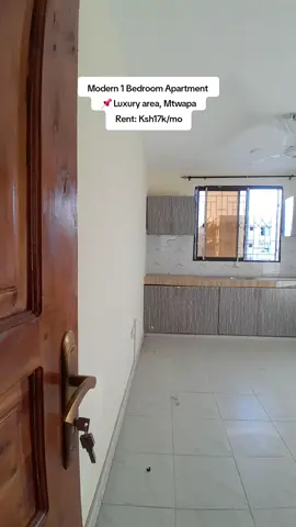 Brand new 1BR Apartment for Rent – Luxury area, Mtwapa  Enjoy modern living in this apartment perfect for growing families with:  ✅ Prepaid metre  ✅ Open-plan Kitchen  ✅ Wi-Fi  ✅ Balcony + Parking ✅ High-Quality Finishes  📍 Location: Luxury Area, Mtwapa  💰 Rent: KES 17,000 per month 📞 Call/WhatsApp: 0743 606131  #MombasaApartments #MombasaHomes #MombasaLiving #StudioApartment #UnFurnished 