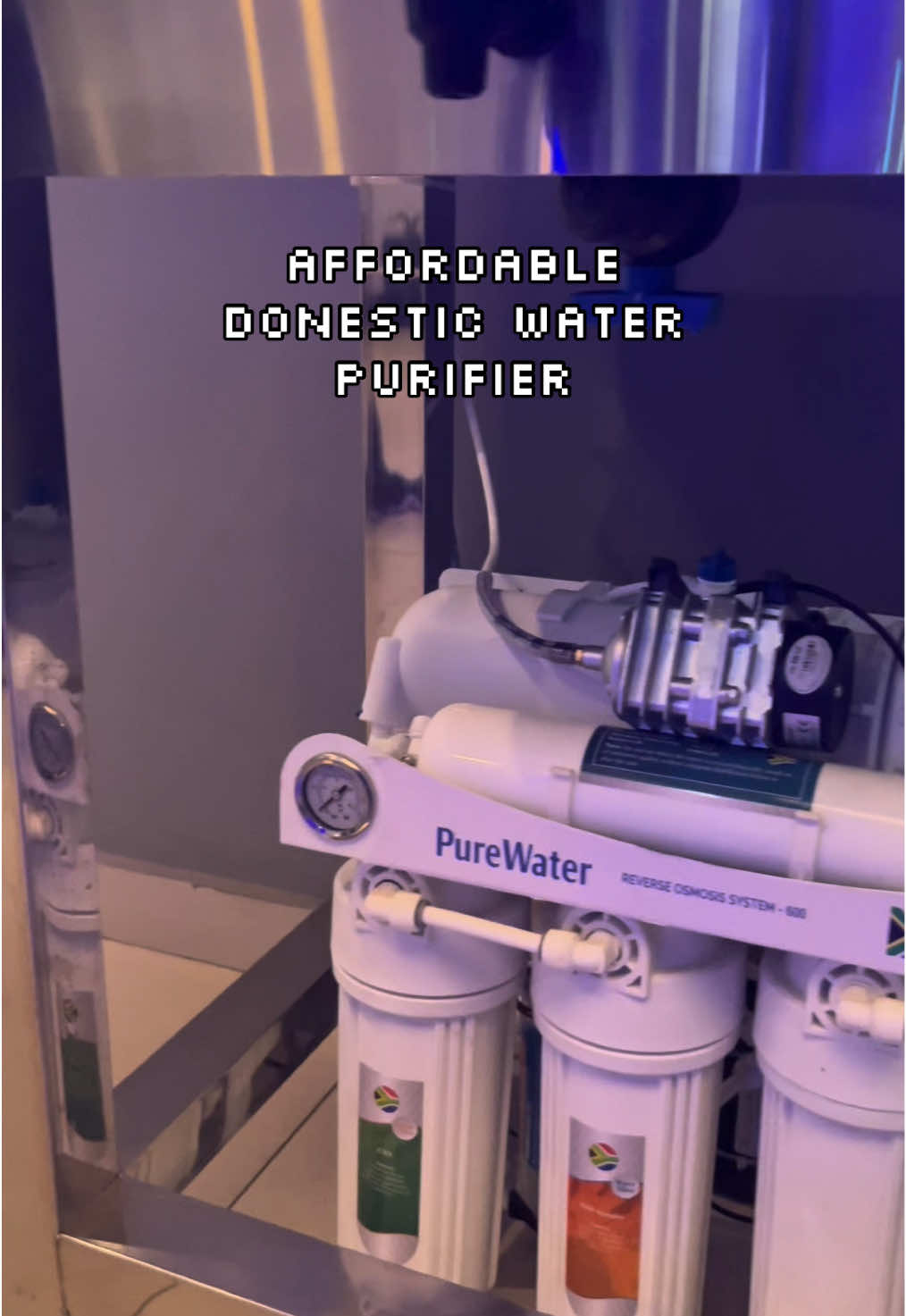 💧 Start purifying your own water today! This multi-stage domestic purification system gives you 10–12L of clean water every hour (that’s about 300L a day)! Perfect for under-the-sink use 💦 or even selling purified water from home 🏠💰 ✅ Starts at R2150 — courier included nationwide 🇿🇦 ⚙️ Optional installation available Cheap. Efficient. Easy to install. #ThobakgaleWaterSolutions #WaterPurifier #CleanWater #WaterSystem #ROSystem       
