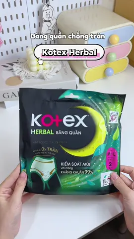 Băng vệ sinh dạng quần chống tràn Kotex Herbal #kotex #bangvesinhdangquan #kotexherbal 