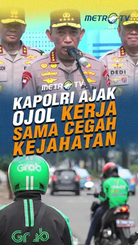 Kapolri Jenderal Listyo Sigit Prabowo meminta seluruh driver ojek online membantu Kepolisian mencegah kejahatan. Kapolri menilai banyaknya jumlah ojol di Jabodetabek bisa menjadi mata dan telinga polisi untuk memberitahukan informasi kejahatan dengan cepat.  #MetroTV #tiktokmetrotv #beritaviral #metrotvnews #terkini #viral #fyp #kapolri #jenderallistyosigitprabowo #listyosigitprabowo #ojekonline #ojol #kepolisian #kejahatan #jabodetabek