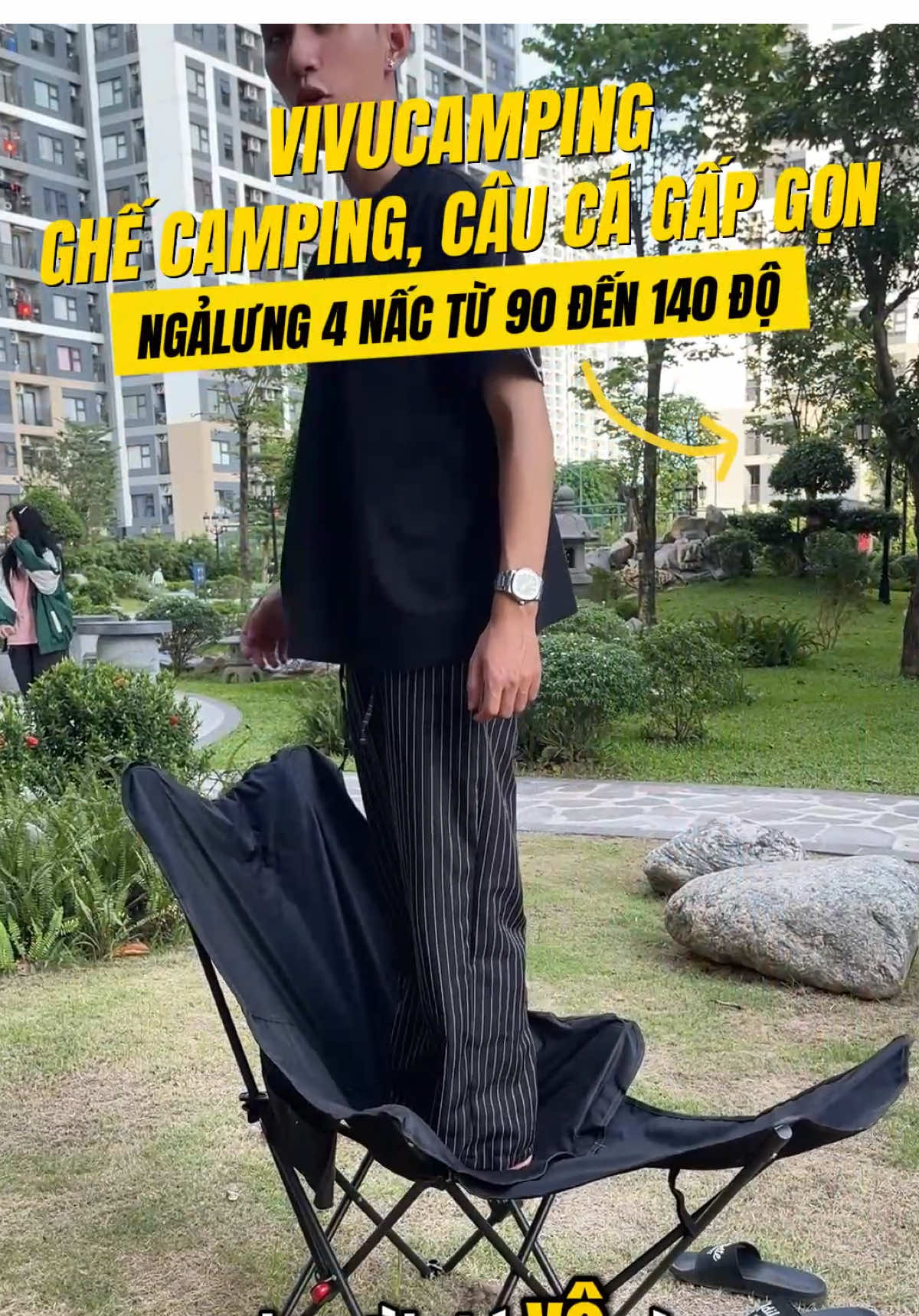 Cắm trại, câu cá trực đêm : ngả lưng 4 nấc là ngủ ngon liền chiếc ghế camping gấp gọn vô cùng tiện lợi. #ghecamping #ghecampinggapgon #ghecauca #camping #vivucamping 
