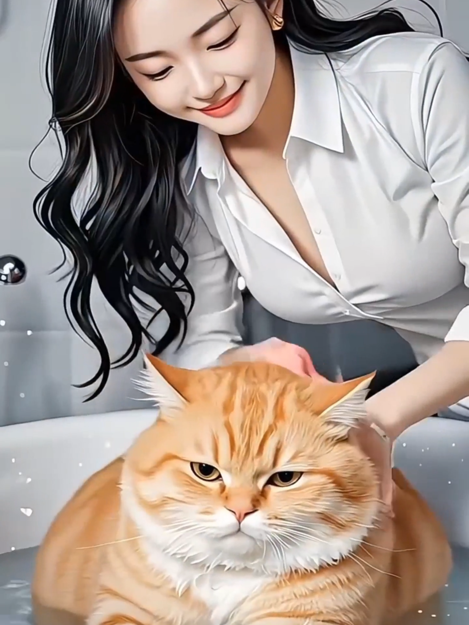 Được chị xinh gái nhận nuôi, mèo cam quyết tâm báo đáp 😸✨ #MeoCam #MeoDangYeu #MeoXinh #CatTok #CatLover #MeoDeThuong #MeoHaiHuoc #CatRescue #MeoDuocNhanNuoi #LoveCat #AnimalShorts #PetStory #CatShorts