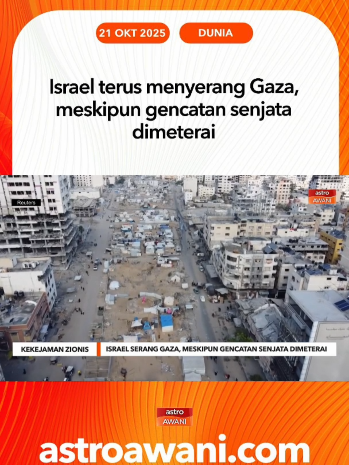 Gencatan senjata yang dimeterai pada 10 Oktober lalu terus diuji selepas serangan balas tentera Israel ke atas Gaza yang mengorbankan 26 penduduk. #AWANInews