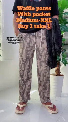 Waffle pants With pocket Medium-XXL Buy 1 take 1