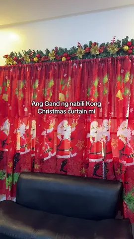 Mura lang to pero ang ganda sa bintana kaya bumili kana mi nitong Christmas curtain #christmascurtain #christmasdecor #homedecor #curtainforchristmas #fyp 