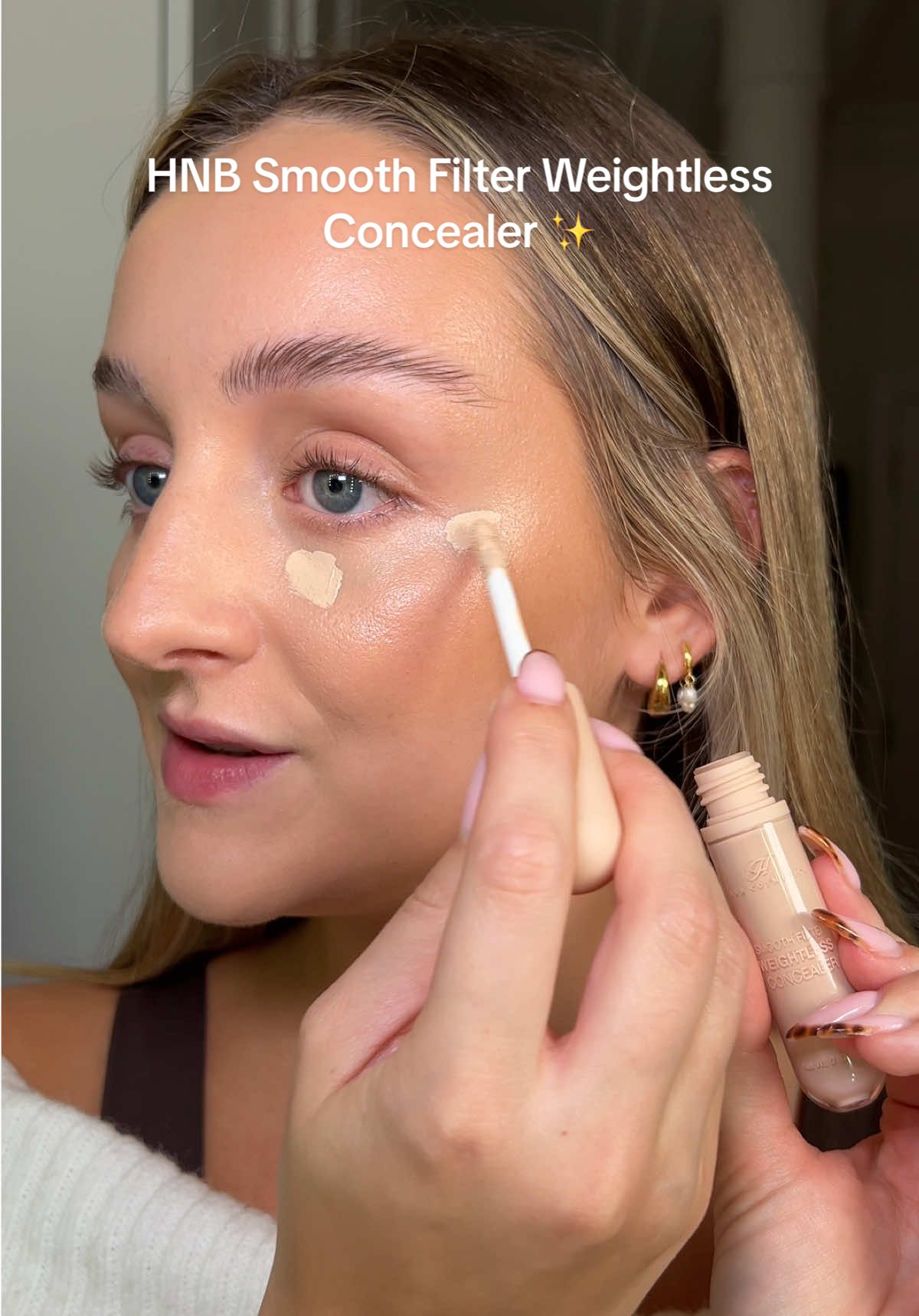 review of the new @HNB Cosmetics Smooth Filter Weightless Concealer and I’m in LOVE ✨ #concealerhack #bestconcealer #hnbcosmetics #makeup 
