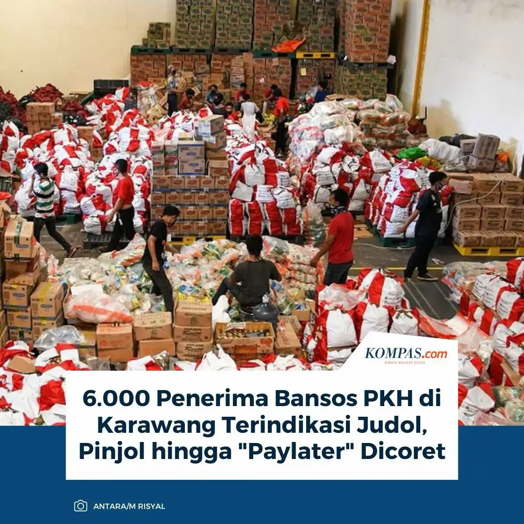 (Berita selengkapnya cek IG Stories @kompascom) Sebanyak 6.000 keluarga penerima manfaat (KPM) di Kabupaten Karawang, Jawa Barat, dicoret dari daftar penerima Program Keluarga Harapan (PKH). Kepala Bidang Perlindungan dan Jaminan Sosial Dinas Sosial (Dinsos) Karawang, Asep Ahmad Saepulah, menyampaikan bahwa pencoretan tersebut dilakukan karena penerima terindikasi terlibat dalam judi online (judol), pinjaman online (pinjol), hingga layanan paylater. Menurut Asep, data tersebut diperoleh dari hasil penelusuran Pusat Pelaporan dan Analisis Transaksi Keuangan (PPATK) dan diverifikasi oleh pihak Dinsos Karawang. Dari total sekitar 50.000 penerima PKH, sekitar 6.000 di antaranya dinyatakan tidak lagi layak menerima bantuan. Selain program PKH, Dinsos Karawang juga mencatat sekitar 70.000 warga sebagai penerima Bantuan Pangan Non Tunai (BPNT) berupa sembako. Sementara itu, Bantuan Langsung Tunai Sementara (BLTS) senilai Rp900.000 akan disalurkan pada Oktober hingga Desember 2025 melalui PT Pos Indonesia dan bank-bank Himbara. Penulis: Farida Farhan Editor: Irfan Maullana #Bansos #Judol #DinsosKarawang #BLT